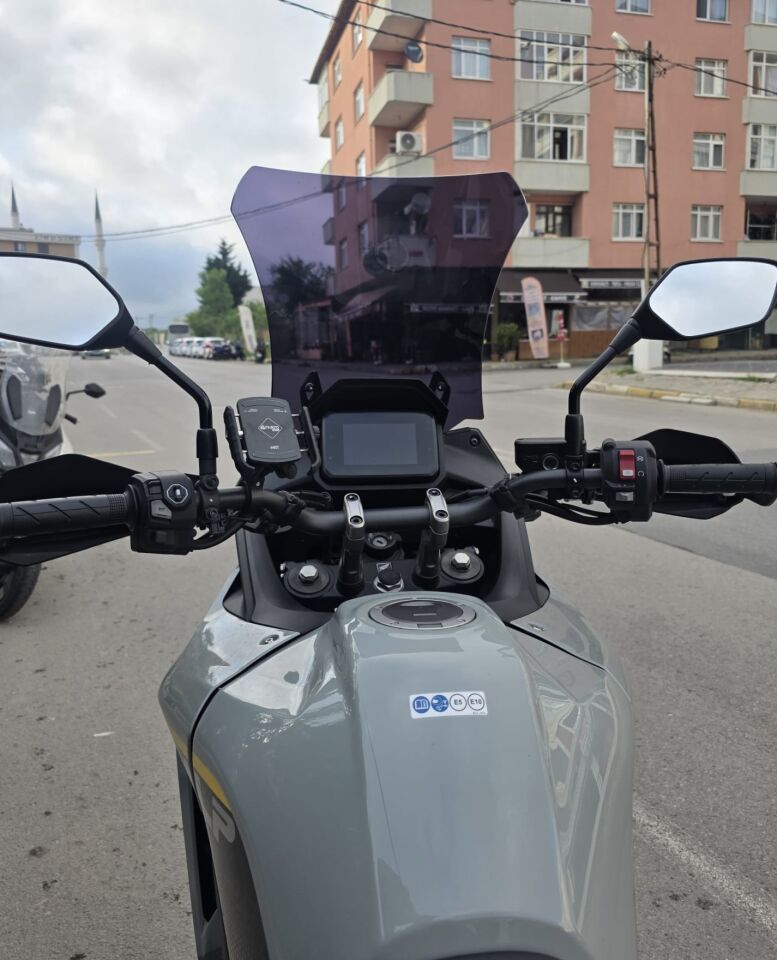 MOTOCAM Honda Transalp XL 750 Ön Cam 2025-2026 Model 53cm Siyah Renkli 4mm UZUN