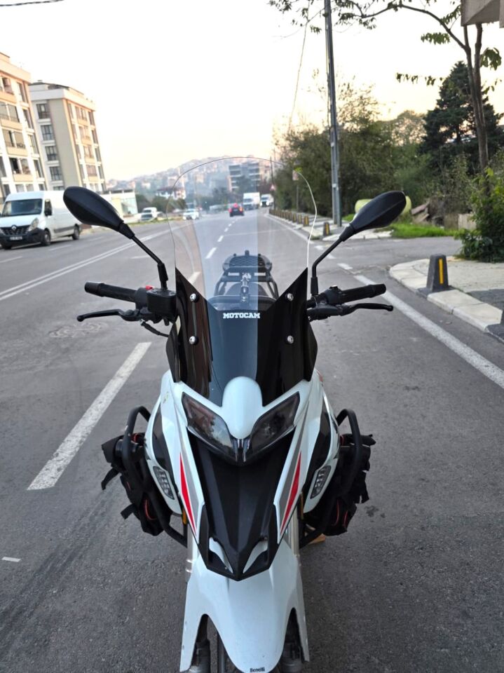 MOTOCAM Benelli TRK 251 Ön Cam 2019-2023 Model 56cm Şeffaf Renkli 4mm