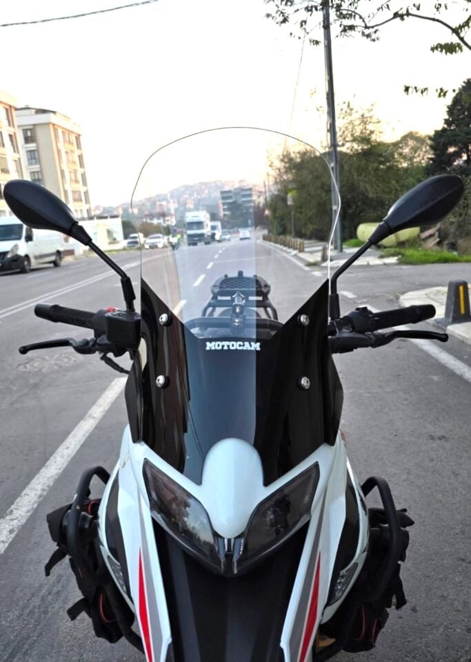 MOTOCAM Benelli TRK 251 Ön Cam 2019-2023 Model 56cm Şeffaf Renkli 4mm