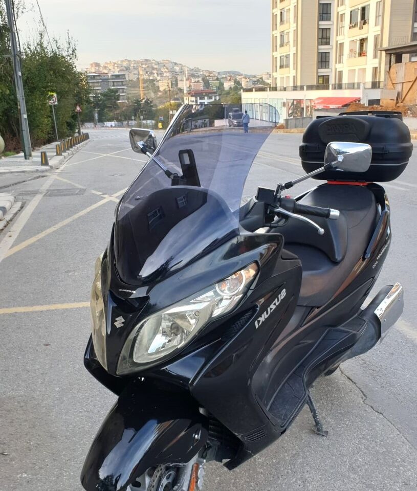 MOTOCAM Suzuki Burgman 400 K7 Ön Cam 2007-2015 Model 70cm Füme Renkli 4mm
