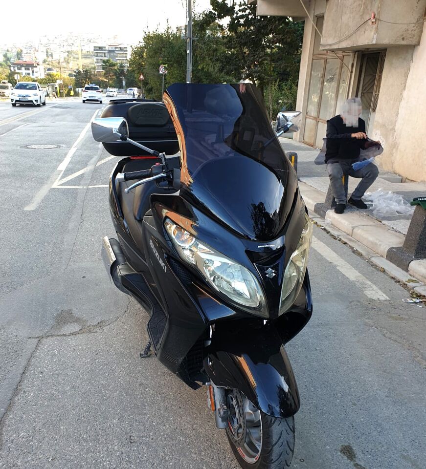 MOTOCAM Suzuki Burgman 400 K7 Ön Cam 2007-2015 Model 70cm Siyah Renkli 4mm