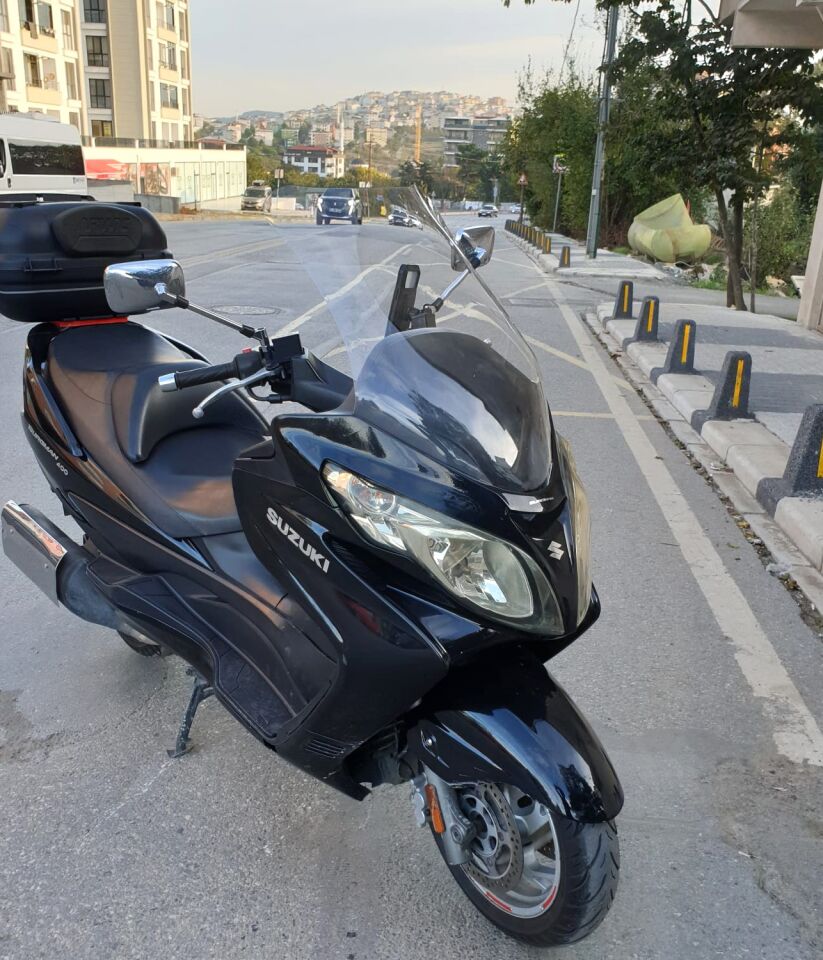 MOTOCAM Suzuki Burgman 400 K7 Ön Cam 2007-2015 Model 70cm Şeffaf Renkli 4mm