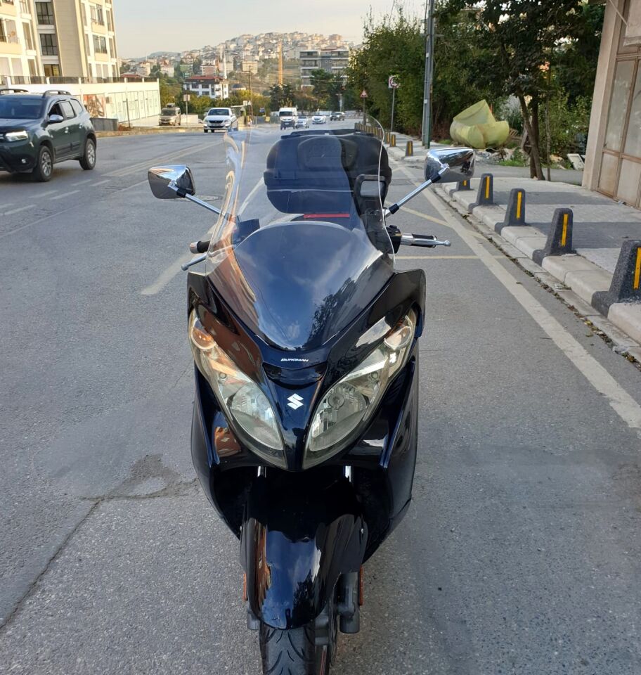 MOTOCAM Suzuki Burgman 400 K7 Ön Cam 2007-2015 Model 70cm Şeffaf Renkli 4mm