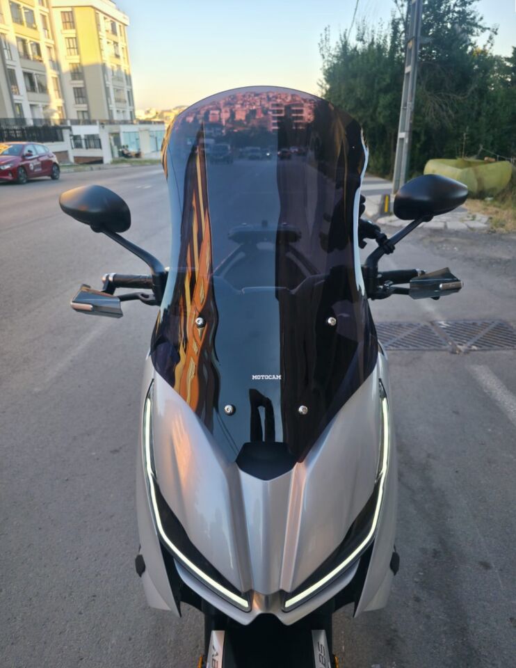 MOTOCAM Zontes ZT 250 G Ön Cam 2025-2026 Model 62cm Siyah Renkli 4mm