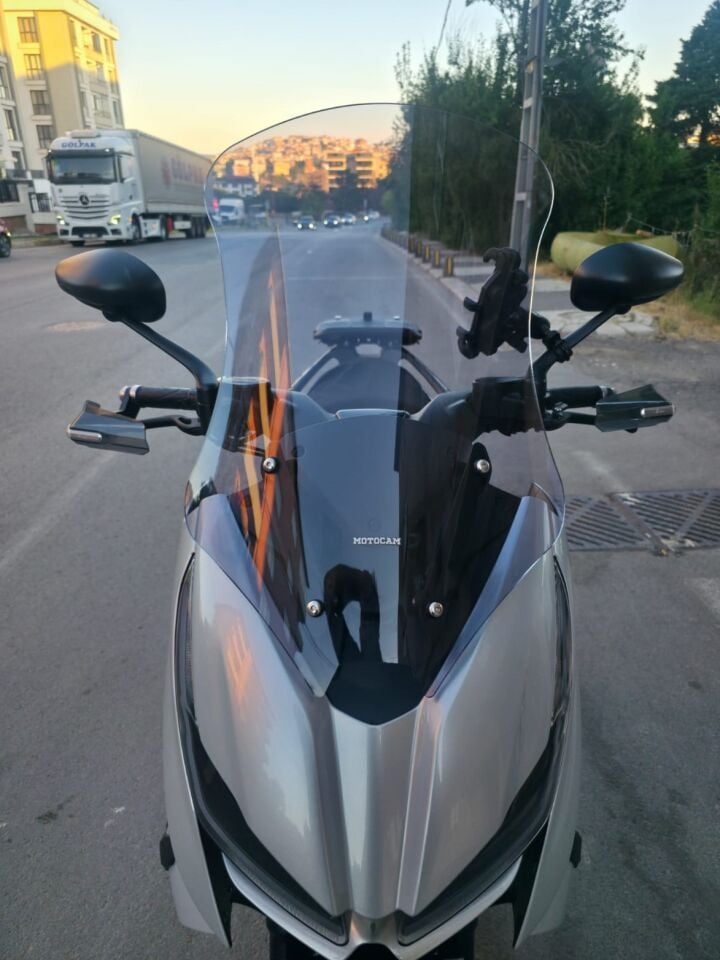MOTOCAM Zontes ZT 125 Ön Cam 2025-2026 Model 62cm Füme Renkli 4mm