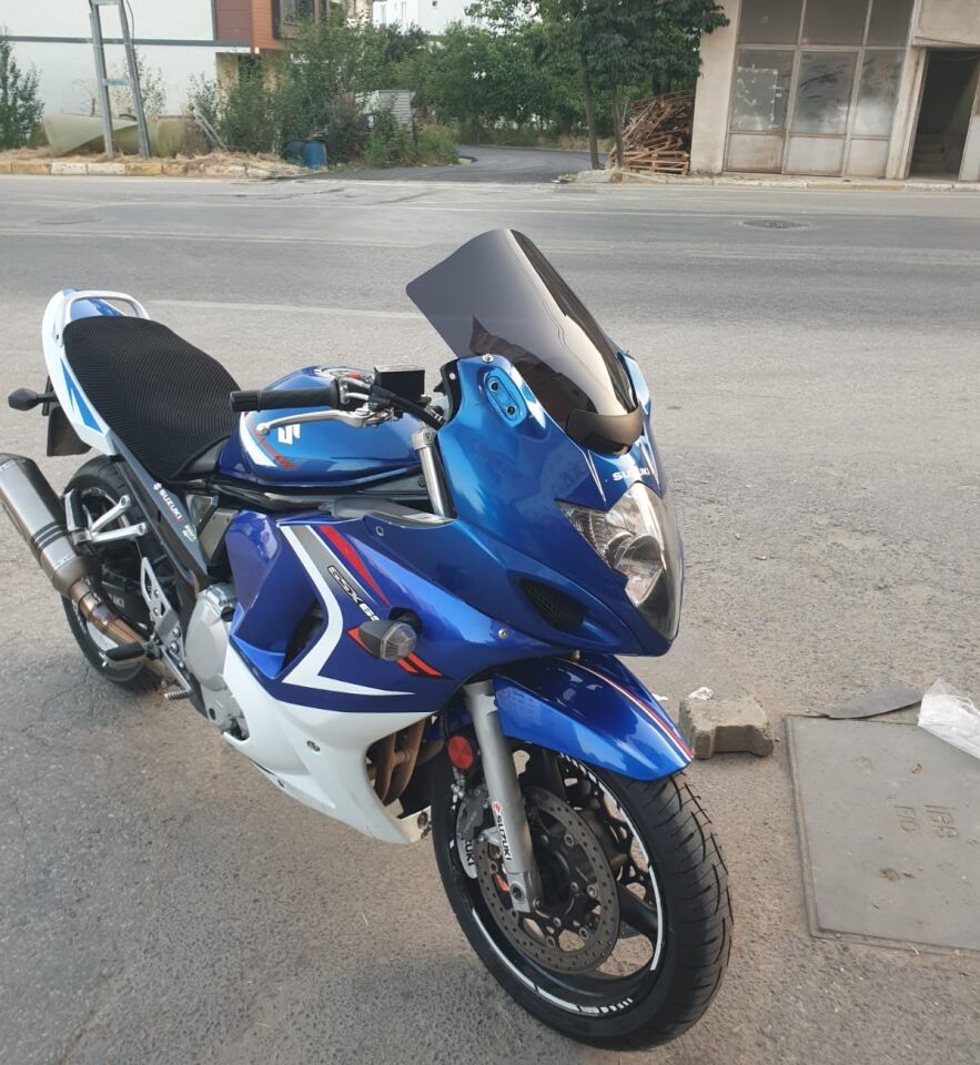 MOTOCAM Suzuki GSX 650 F Ön Cam 2008-2012 Model 40cm Siyah Renkli