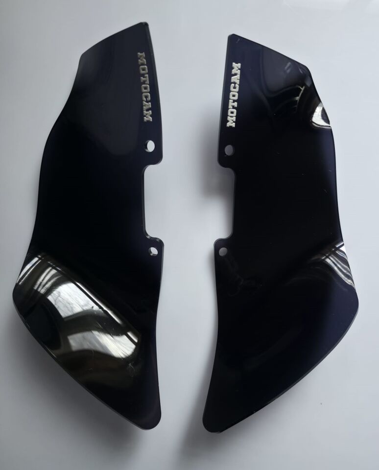 MOTOCAM Voge DS 900 X Böbrek Koruma Rüzgar Saptırıcı Yan Deflektör Siyah Renkli 4mm