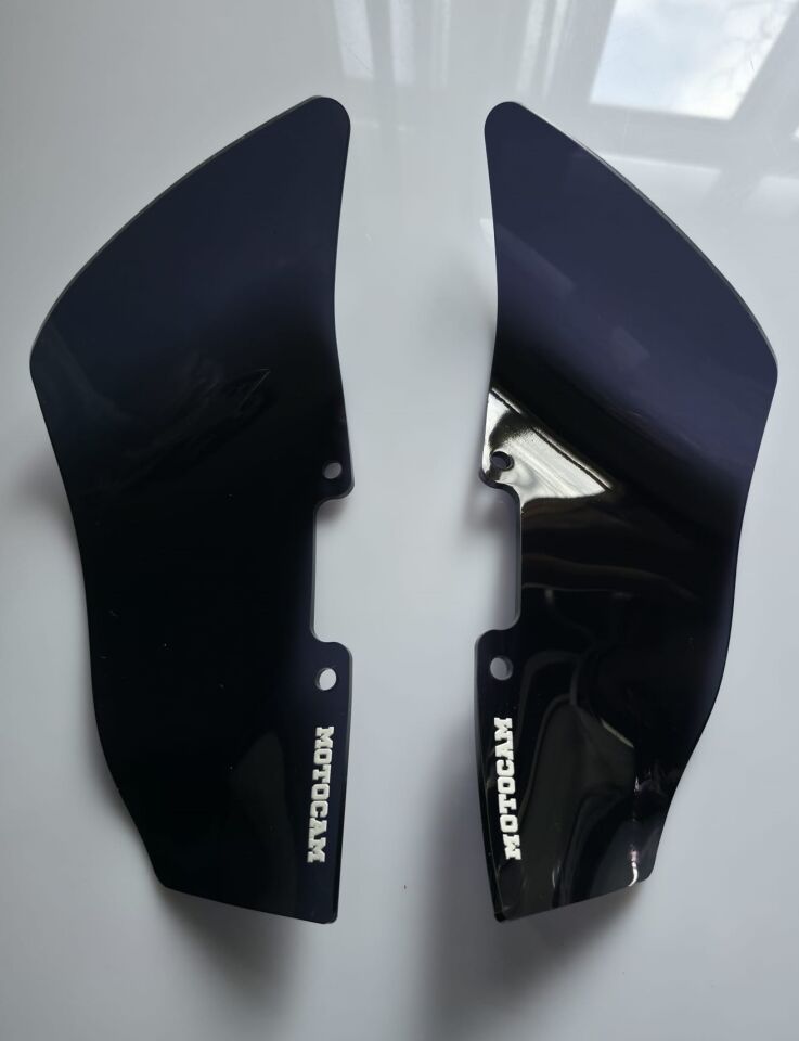 MOTOCAM Voge DS 900 X Böbrek Koruma Rüzgar Saptırıcı Yan Deflektör Siyah Renkli 4mm