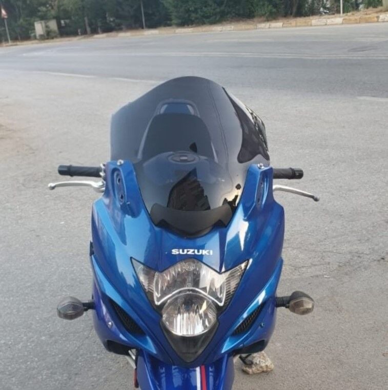 MOTOCAM Suzuki GSX 650 F Ön Cam 2008-2012 Model 40cm Siyah Renkli