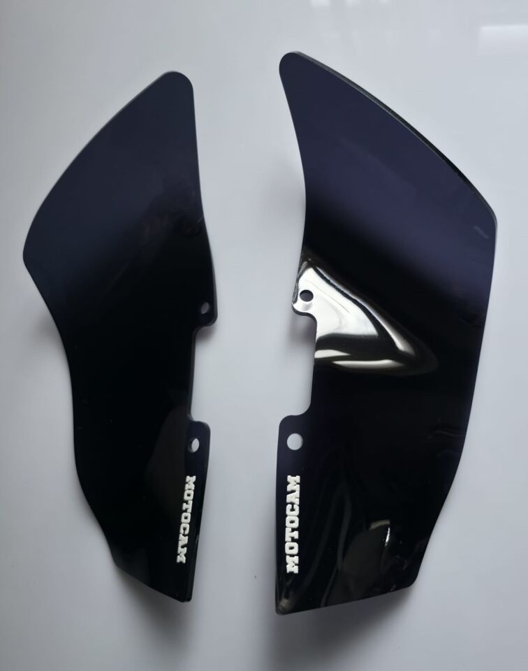 MOTOCAM Voge DS 900 X Böbrek Koruma Rüzgar Saptırıcı Yan Deflektör Siyah Renkli 4mm
