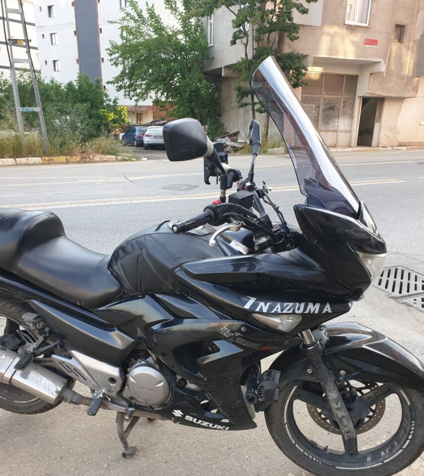 MOTOCAM Suzuki İnazuma GW 250F Ön Cam 2012-2017 Model 50cm Füme Renkli 4mm