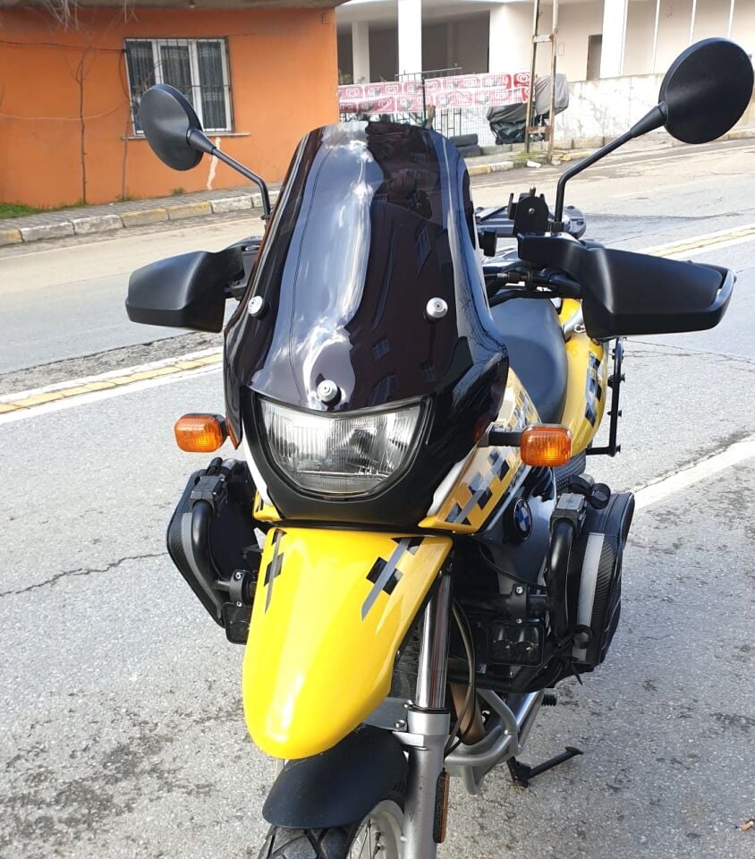 MOTOCAM Bmw F650 GS Ön Cam ( 3 Delikli ) 1999-2003 Model 35cm siyah Renkli 4mm