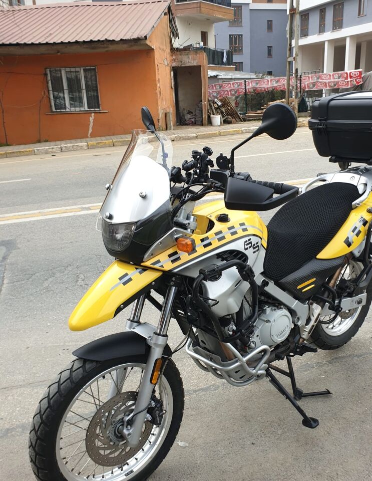 MOTOCAM Bmw F650 GS Ön Cam ( 3 Delikli ) 1999-2003 Model 35cm Şeffaf Renkli 4mm