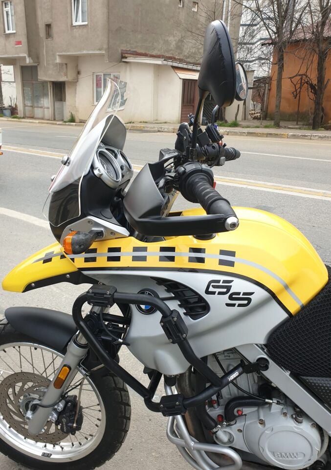 MOTOCAM Bmw F650 GS Ön Cam ( 3 Delikli ) 1999-2003 Model 35cm Şeffaf Renkli 4mm