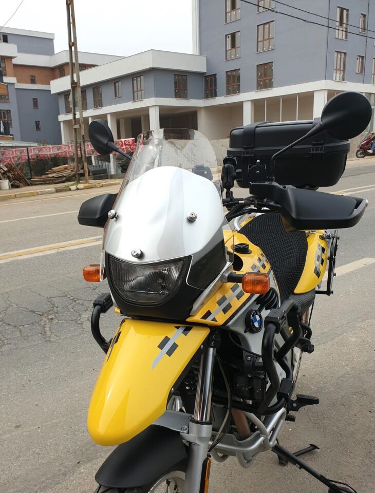 MOTOCAM Bmw F650 GS Ön Cam ( 3 Delikli ) 1999-2003 Model 35cm Şeffaf Renkli 4mm