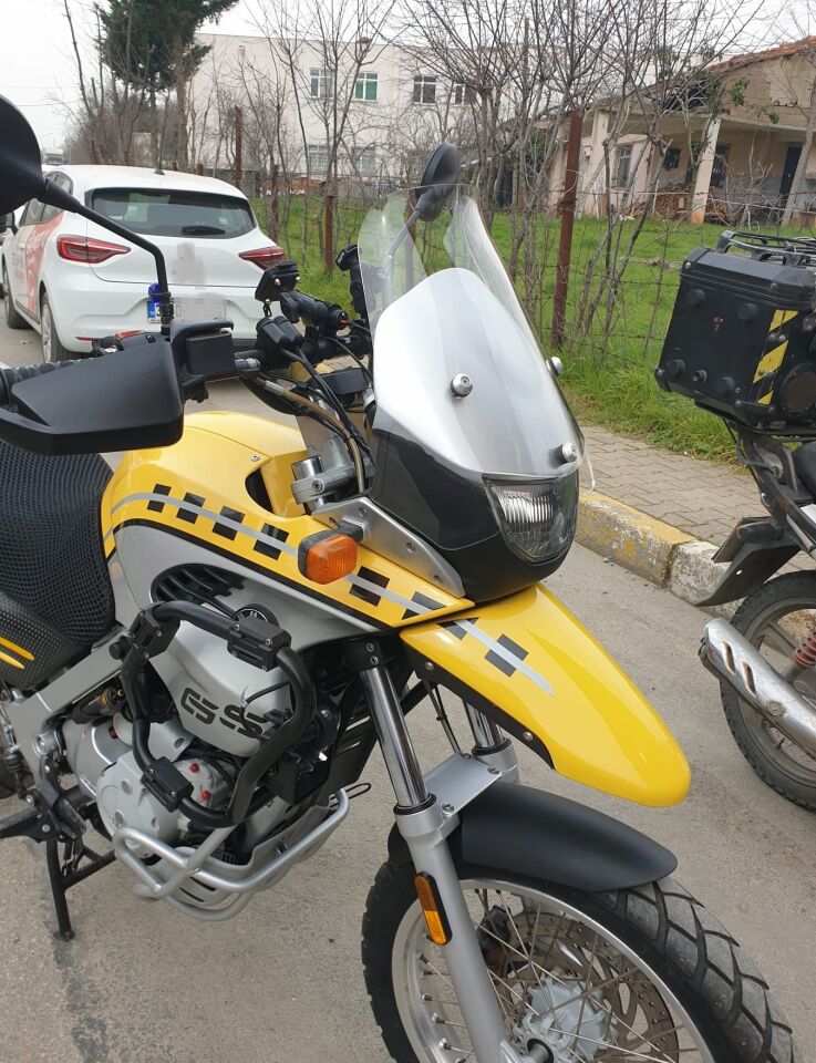 MOTOCAM Bmw F 650 GS Ön Cam ( 3 Delikli ) 1999-2003 Model 35cm Şeffaf Renkli 4mm