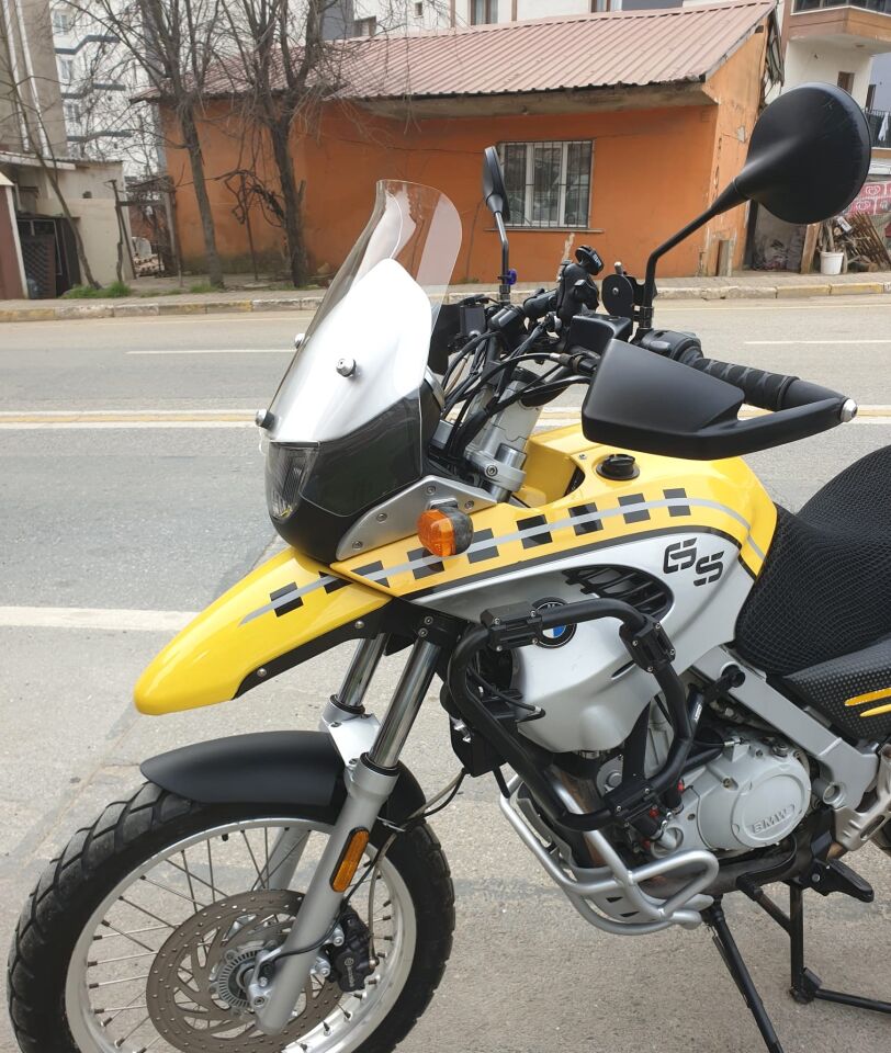 MOTOCAM Bmw F 650 GS Ön Cam ( 3 Delikli ) 1999-2003 Model 35cm Şeffaf Renkli 4mm