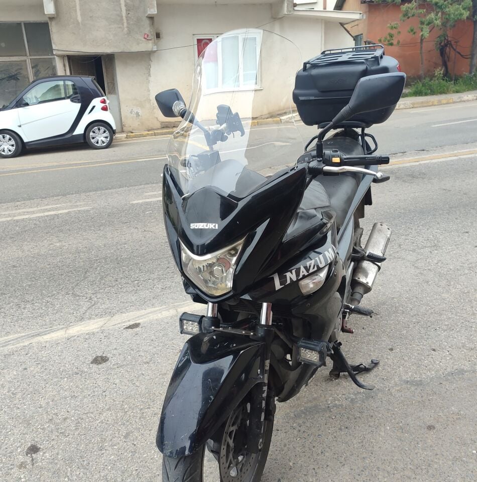 MOTOCAM Suzuki İnazuma GW 250F Ön Cam 2012-2017 Model 50cm Şeffaf Renkli 4mm