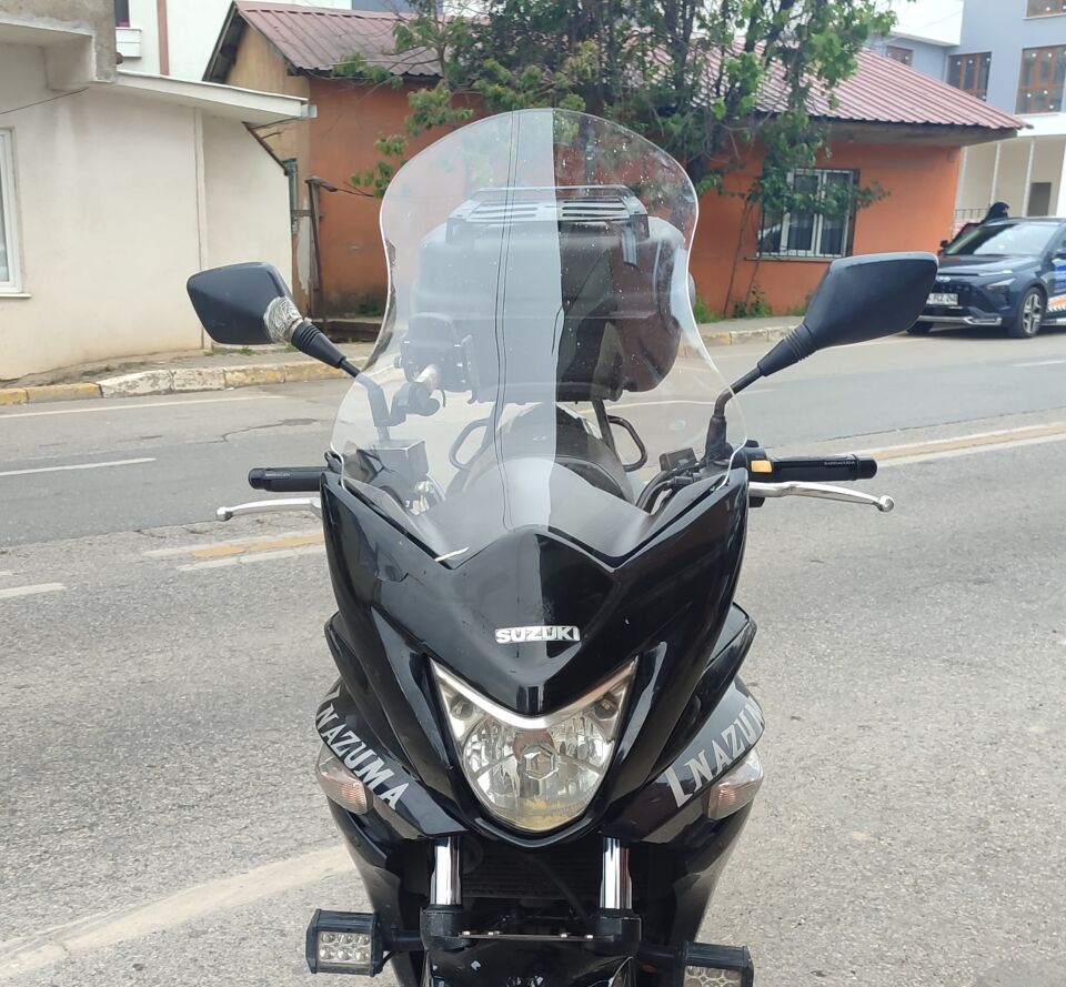 MOTOCAM Suzuki İnazuma GW 250F Ön Cam 2012-2017 Model 50cm Şeffaf Renkli 4mm