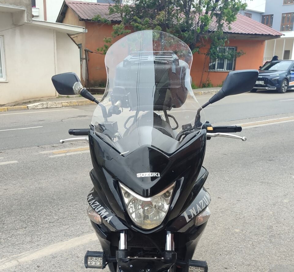 MOTOCAM Suzuki İnazuma GW 250F Ön Cam 2012-2017 Model 50cm Şeffaf Renkli 4mm