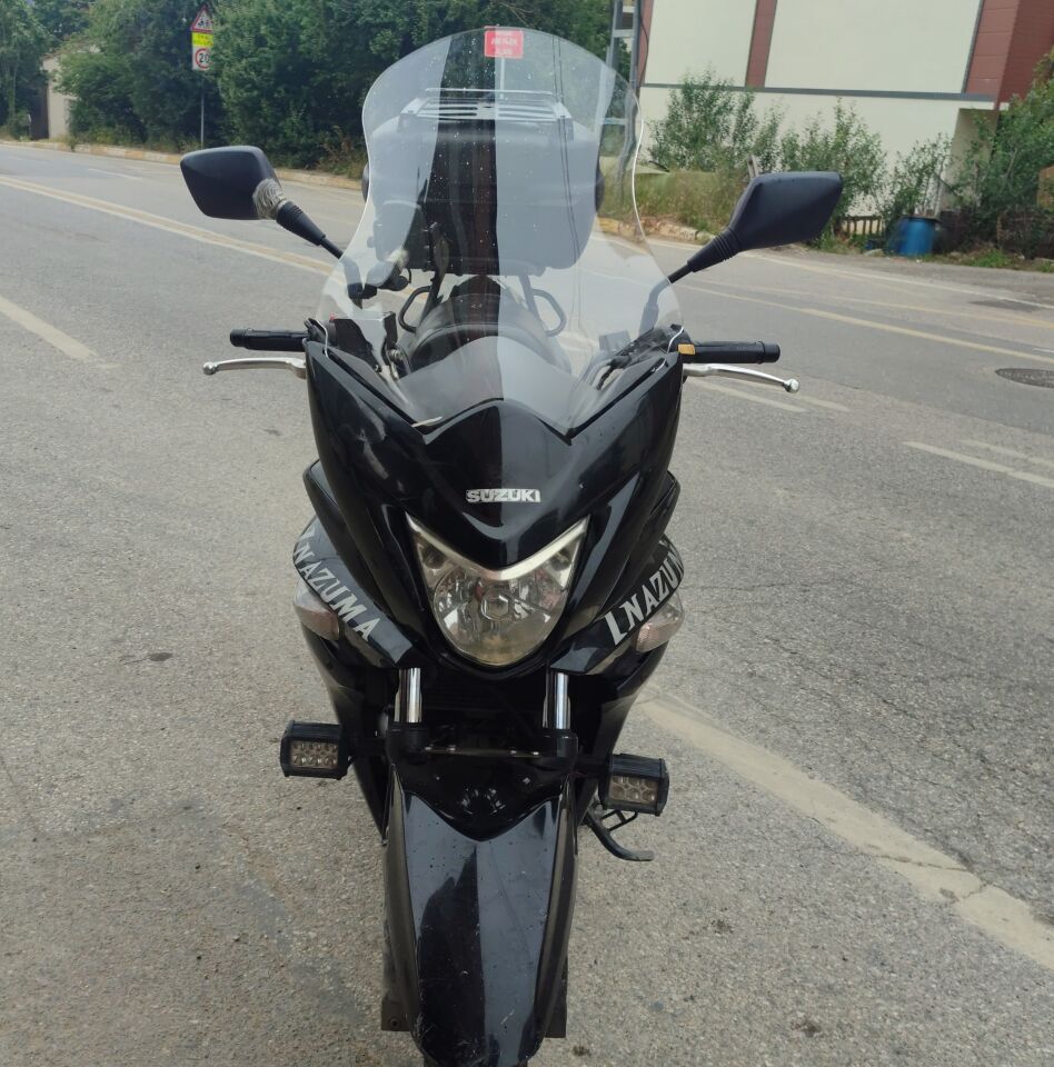 MOTOCAM Suzuki İnazuma GW 250F Ön Cam 2012-2017 Model 50cm Şeffaf Renkli 4mm