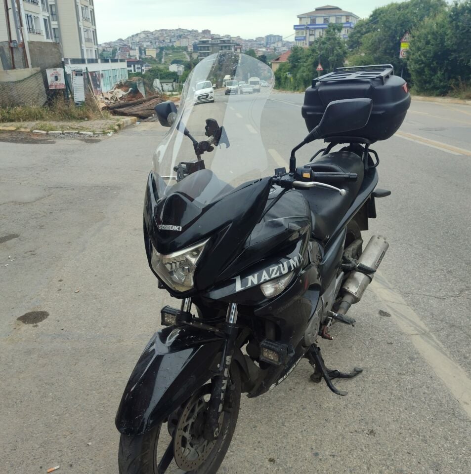 MOTOCAM Suzuki İnazuma GW 250F Ön Cam 2012-2017 Model 50cm Şeffaf Renkli 4mm