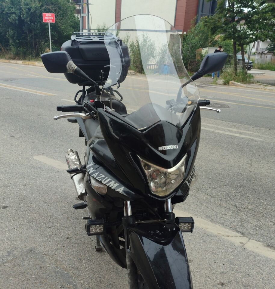 MOTOCAM Suzuki İnazuma GW 250F Ön Cam 2012-2017 Model 50cm Şeffaf Renkli 4mm