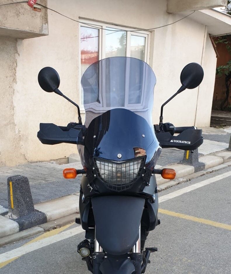 MOTOCAM Bmw F 650 GS Ön Cam ( 3 Delikli ) 1999-2003 Model 58cm Füme Renkli 4mm