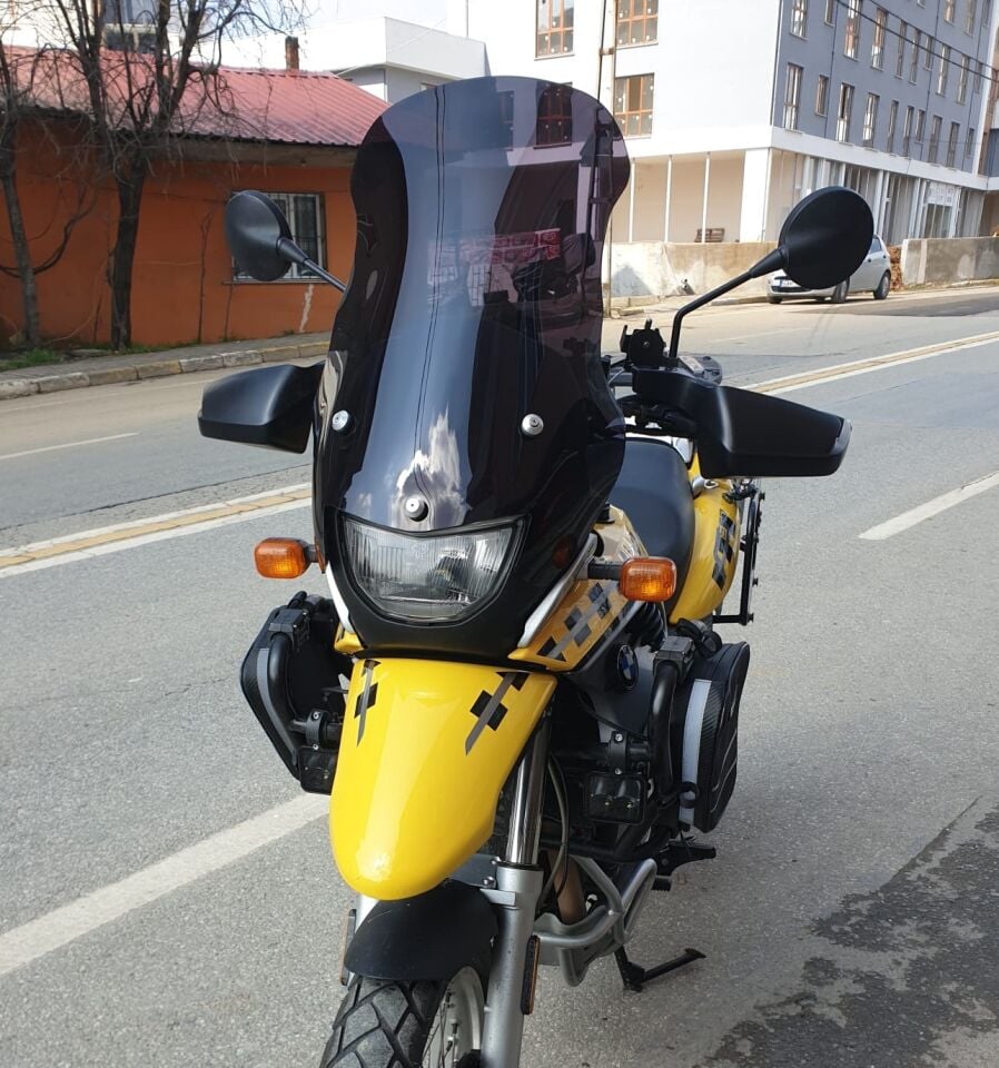 MOTOCAM Bmw F 650 GS Ön Cam ( 3 Delikli ) 1999-2003 Model 58cm Siyah Renkli 4mm