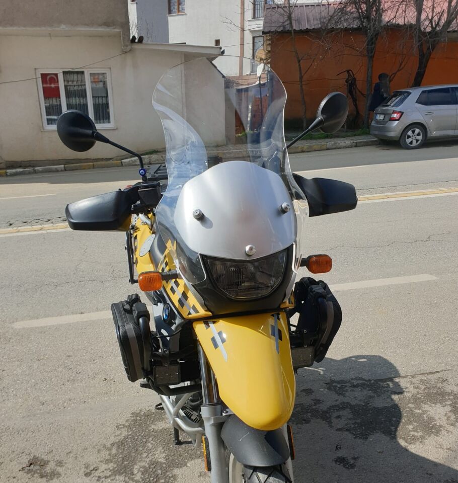 MOTOCAM Bmw F 650 GS Ön Cam ( 3 Delikli ) 1999-2003 Model 58cm Şeffaf Renkli 4mm