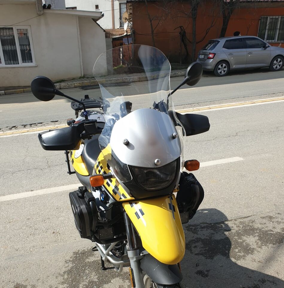 MOTOCAM Bmw F 650 GS Ön Cam ( 3 Delikli ) 1999-2003 Model 58cm Şeffaf Renkli 4mm