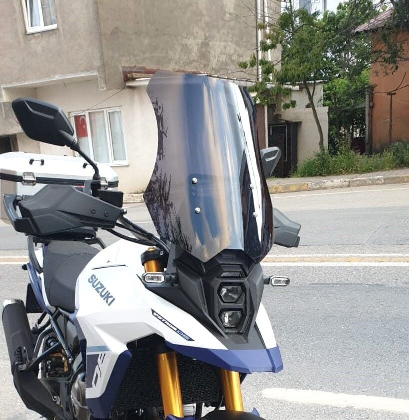 MOTOCAM Suzuki V-strom 800 DE Ön Cam 2023-2026 Model 50cm Siyah Renkli 4mm