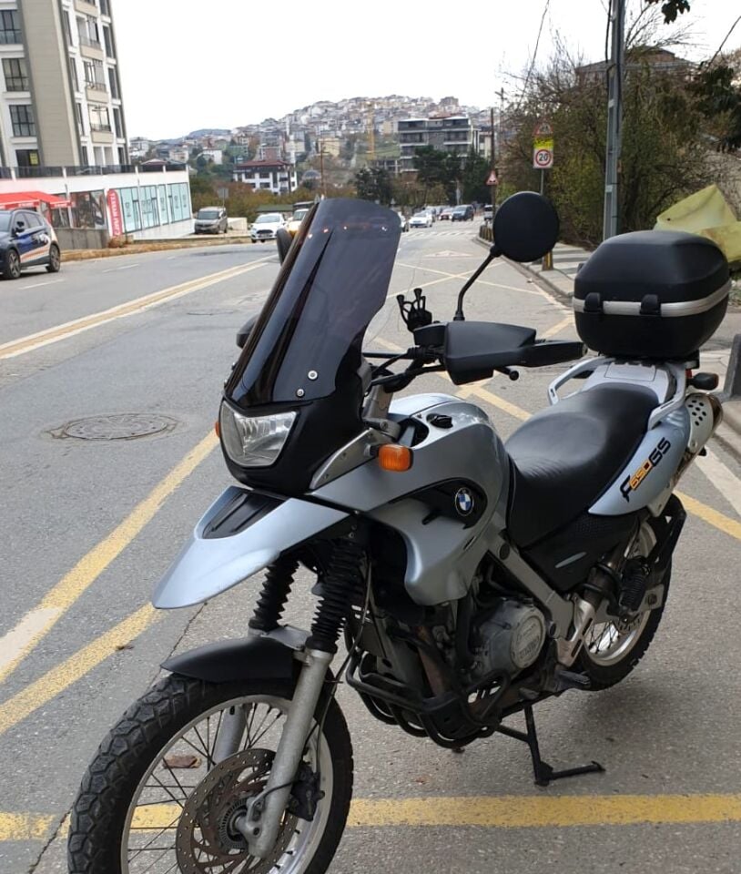 MOTOCAM Bmw F 650 GS Ön Cam 2004-2007 Model 45cm Siyah Renkli 4mm İADE YOKTUR