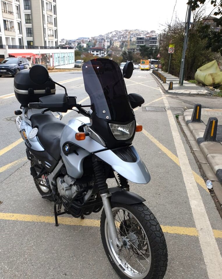 MOTOCAM Bmw F 650 GS Ön Cam 2004-2007 Model 45cm Siyah Renkli 4mm İADE YOKTUR
