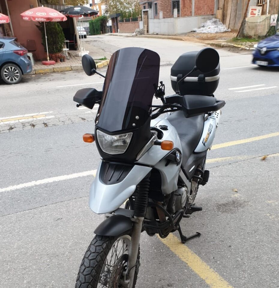 MOTOCAM Bmw F 650 GS Ön Cam 2004-2007 Model 45cm Siyah Renkli 4mm İADE YOKTUR