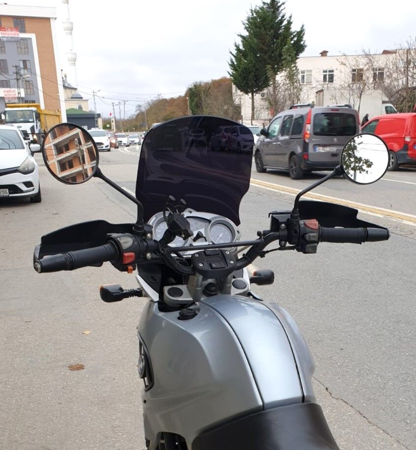 MOTOCAM Bmw F 650 GS Ön Cam 2004-2007 Model 45cm Siyah Renkli 4mm İADE YOKTUR