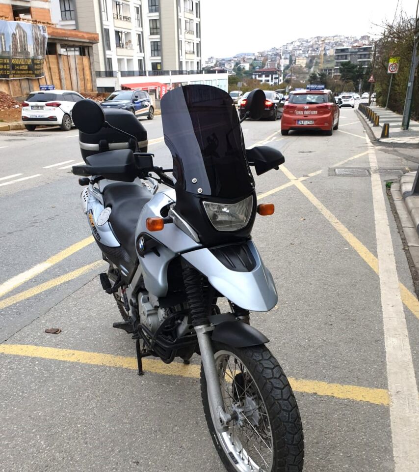 MOTOCAM Bmw F 650 GS Ön Cam 2004-2007 Model 45cm Siyah Renkli 4mm İADE YOKTUR