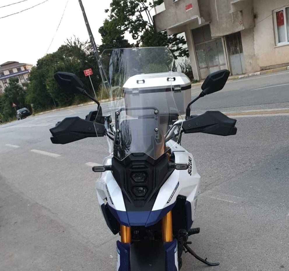 MOTOCAM Suzuki V-strom 800 DE Ön Cam 2023-2026 Model 50cm Şeffaf Renkli 4mm