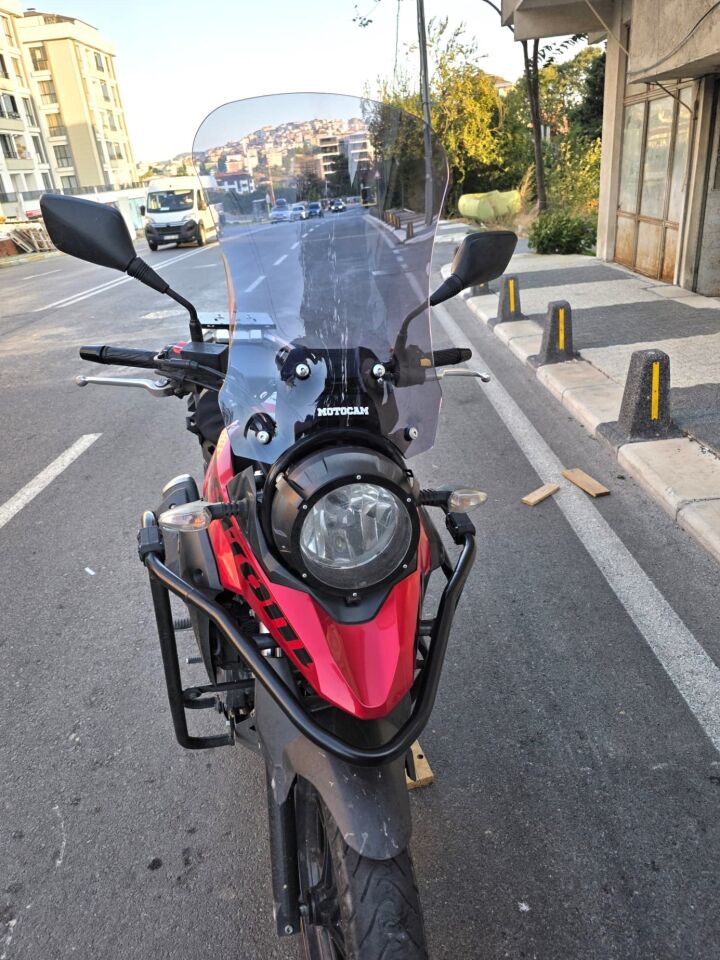 MOTOCAM Suzuki V-Strom DL 250 Ön Cam 2017-2020 Model 51cm Füme Renkli 4mm