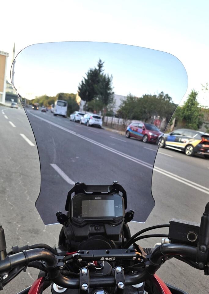 MOTOCAM Suzuki V-Strom DL 250 Ön Cam 2017-2020 Model 51cm Füme Renkli 4mm