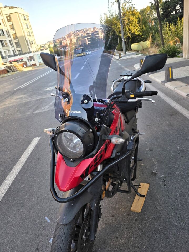 MOTOCAM Suzuki V-Strom DL 250 Ön Cam 2017-2020 Model 51cm Füme Renkli 4mm