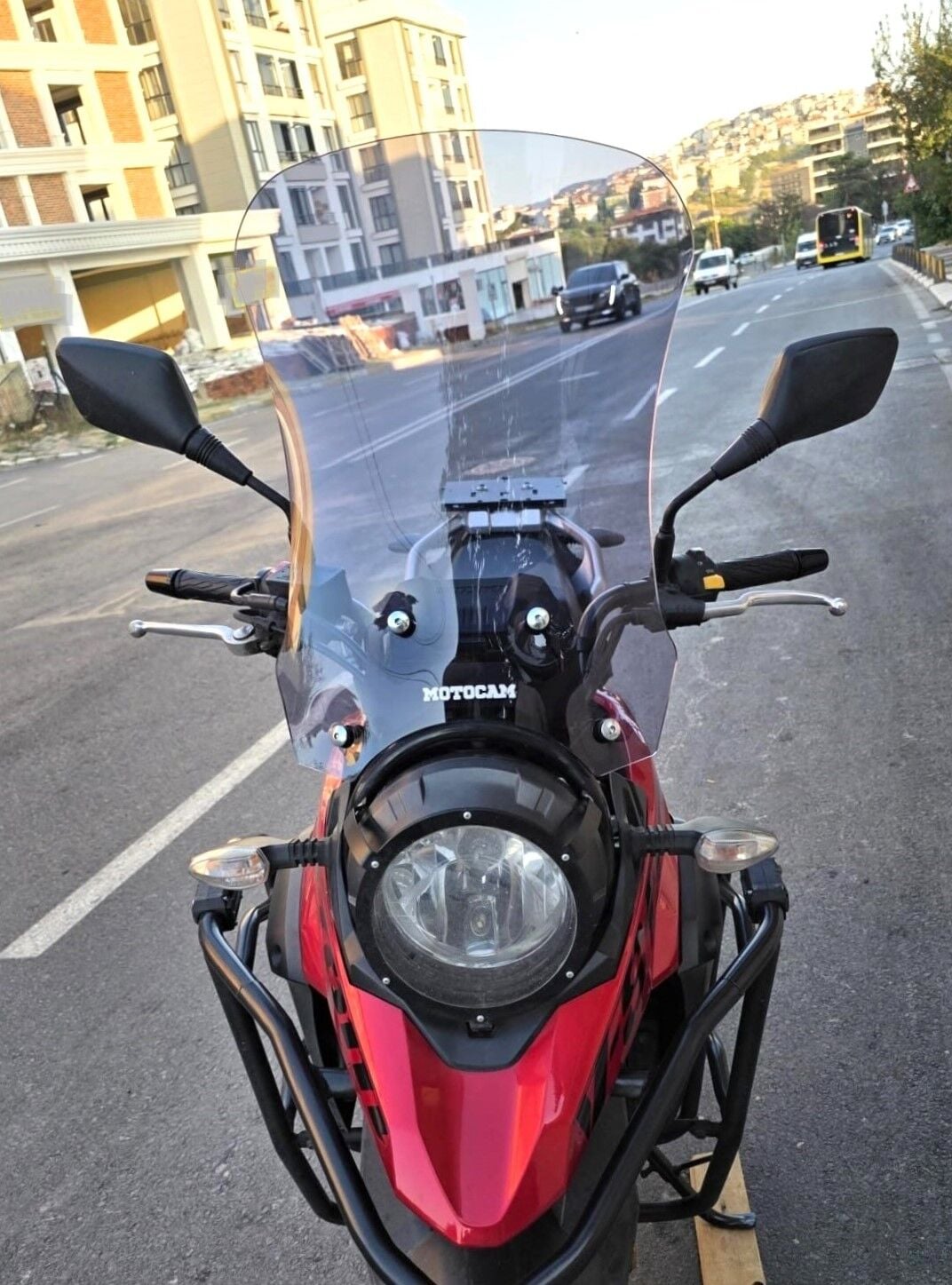 MOTOCAM Suzuki V-Strom DL 250 Ön Cam 2017-2020 Model 51cm Füme Renkli 4mm