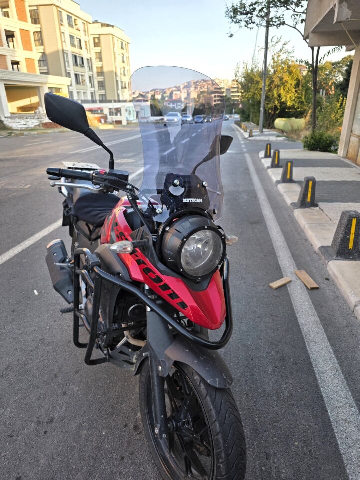 MOTOCAM Suzuki V-Strom DL 250 Ön Cam 2017-2020 Model 51cm Füme Renkli 4mm