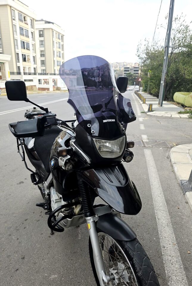 MOTOCAM Bmw F 650 GS Ön Cam 2004-2007 Model 50cm Siyah Renkli 4mm İADE YOKTUR