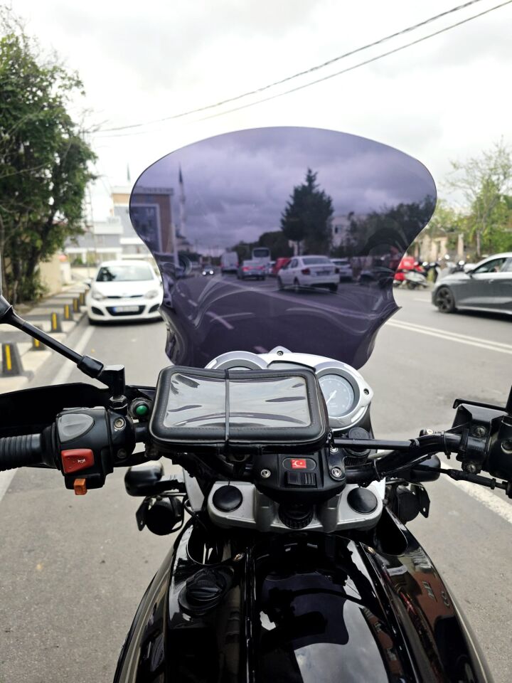 MOTOCAM Bmw F 650 GS Ön Cam 2004-2007 Model 50cm Siyah Renkli 4mm İADE YOKTUR