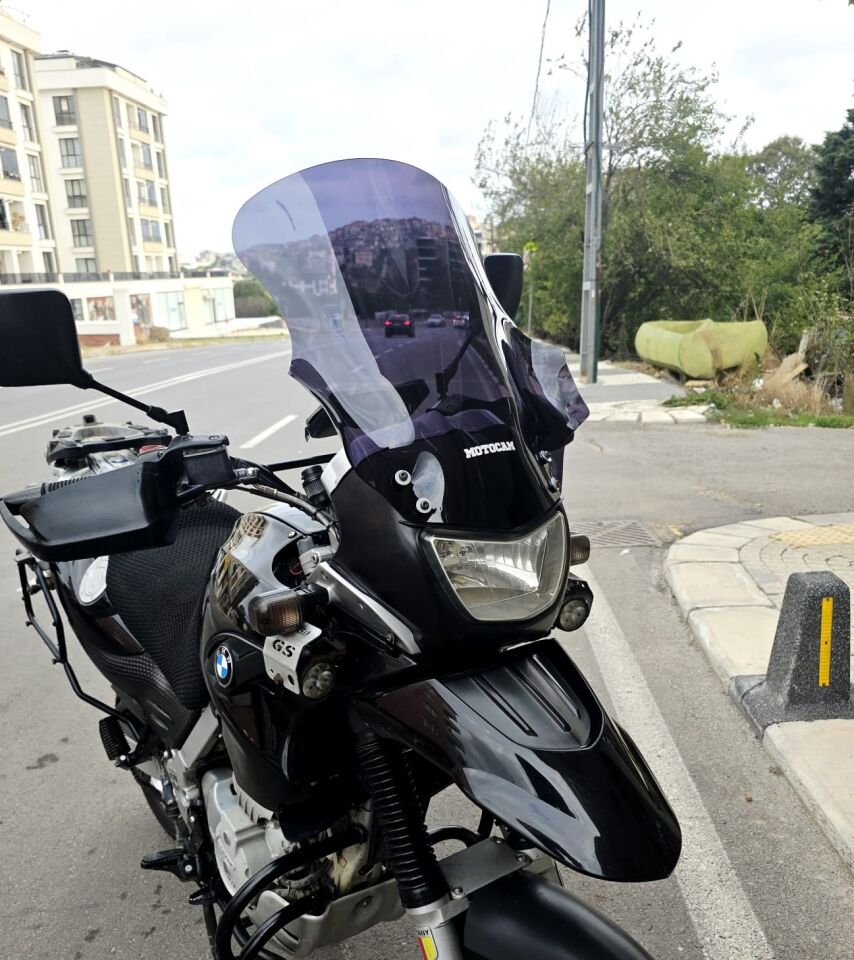 MOTOCAM Bmw F 650 GS Ön Cam 2004-2007 Model 50cm Siyah Renkli 4mm İADE YOKTUR