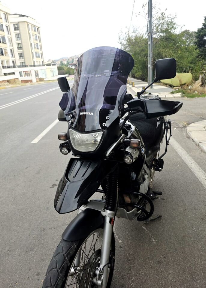 MOTOCAM Bmw F 650 GS Ön Cam 2004-2007 Model 50cm Siyah Renkli 4mm İADE YOKTUR