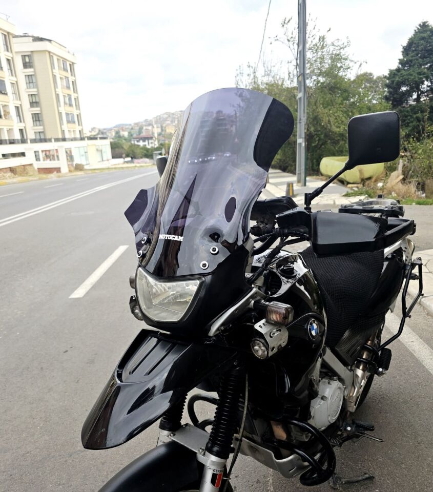 MOTOCAM Bmw F 650 GS Ön Cam 2004-2007 Model 50cm Siyah Renkli 4mm İADE YOKTUR