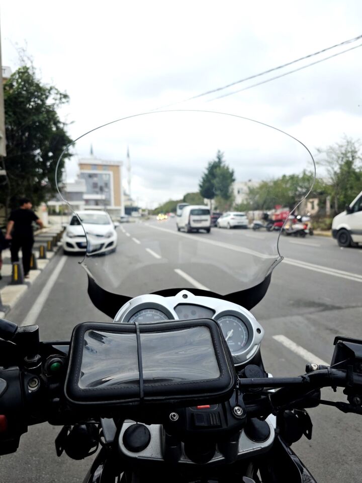 MOTOCAM Bmw F 650 GS Ön Cam 2004-2007 Model 50cm Şeffaf Renkli 4mm