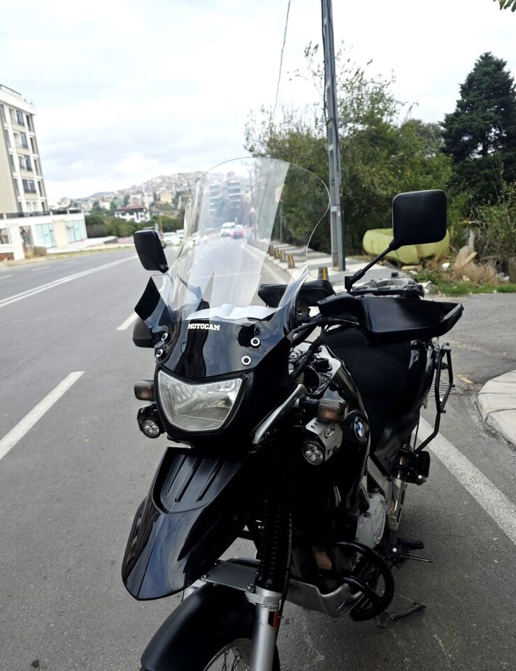 MOTOCAM Bmw F 650 GS Ön Cam 2004-2007 Model 50cm Şeffaf Renkli 4mm